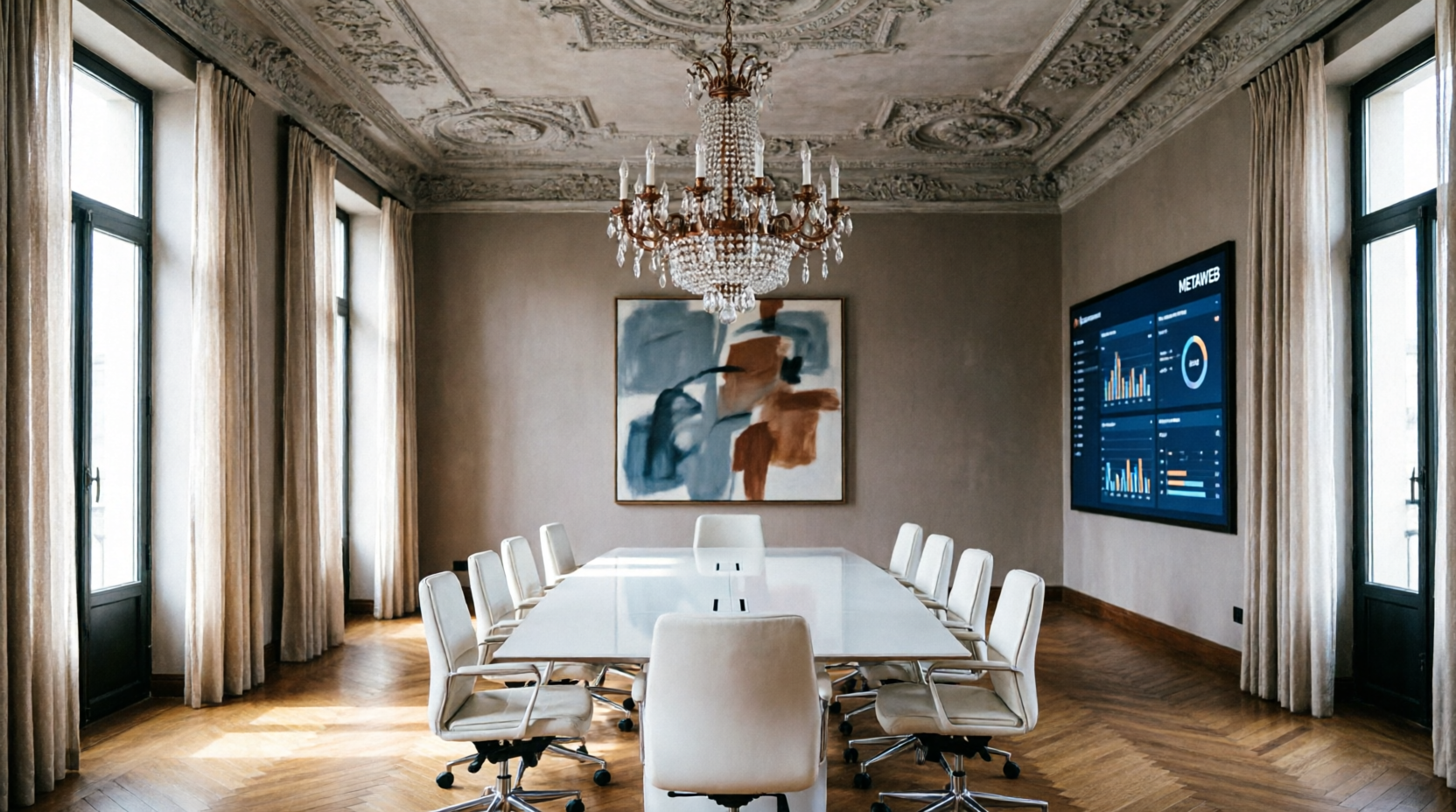 Sala riunioni attrezzata MetaWeb Lab Milano