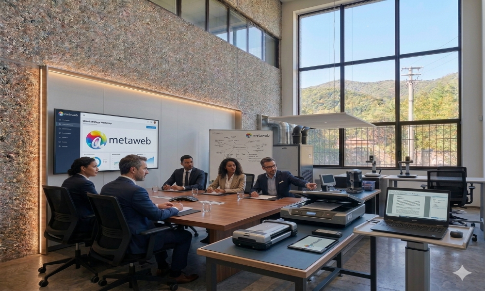 Sala riunioni attrezzata MetaWeb Lab